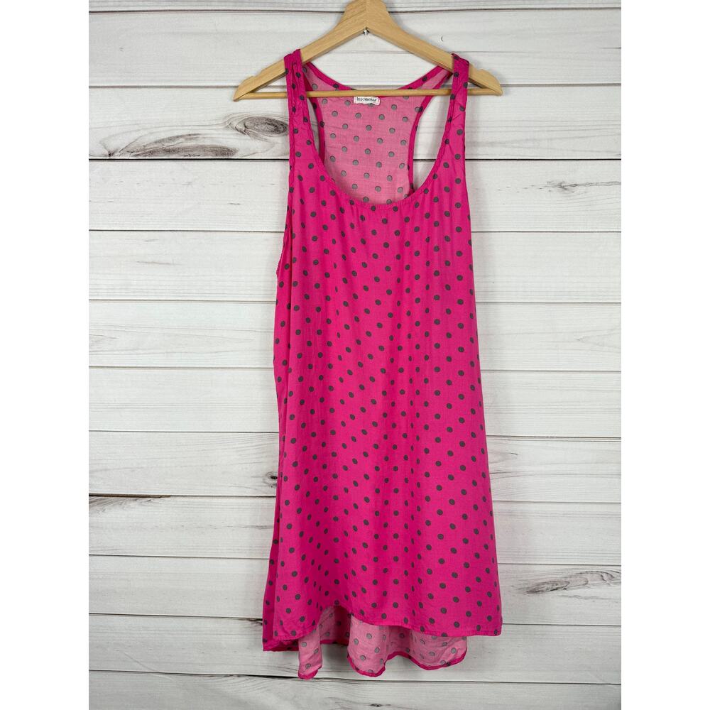 INSOMNIAX Women's Polkadot Pink Gray Rayon‎ Sleepwear Gown Size M/L